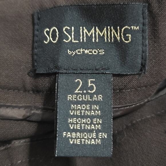 Chico's So Slimming Women's Brown Straight Leg Pants Size Women's 2.5 14 - Picture 10 of 12